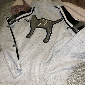 Vs pink Bling Sherpa hoodie